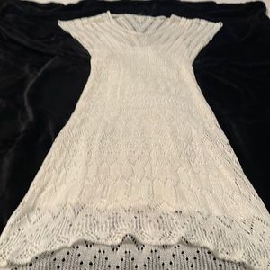 White Lauren crochet dress